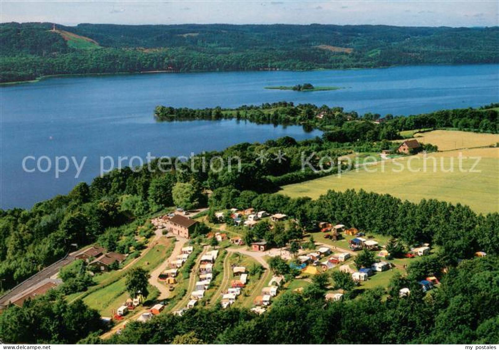 Silkeborg Midtjylland Terrassen Camping Fliegeraufnahme