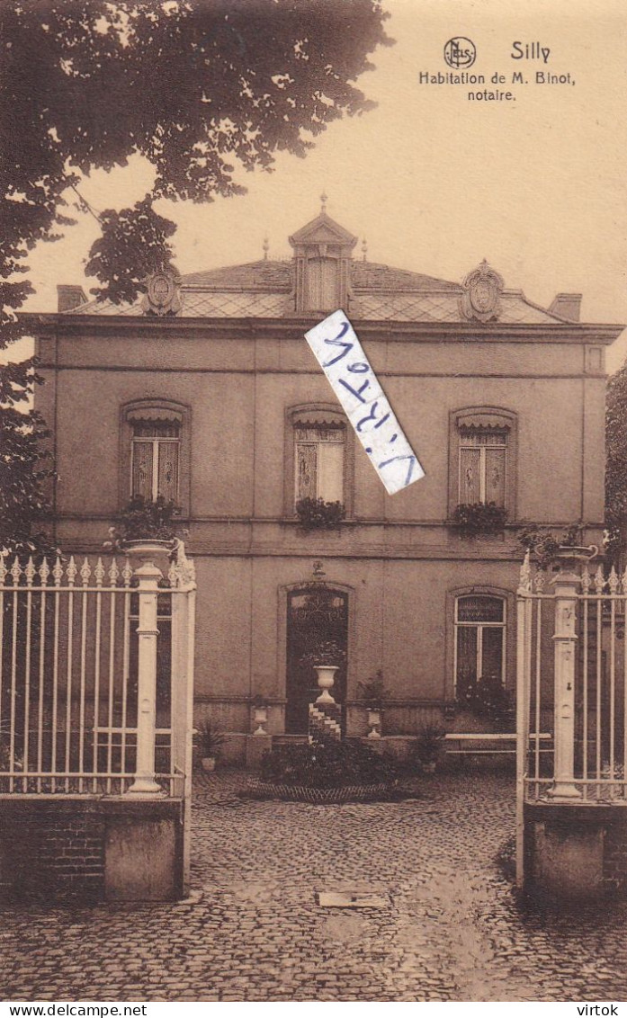 SILLY :  habitation de M. Binot :  notaire  (  CPA carnet )