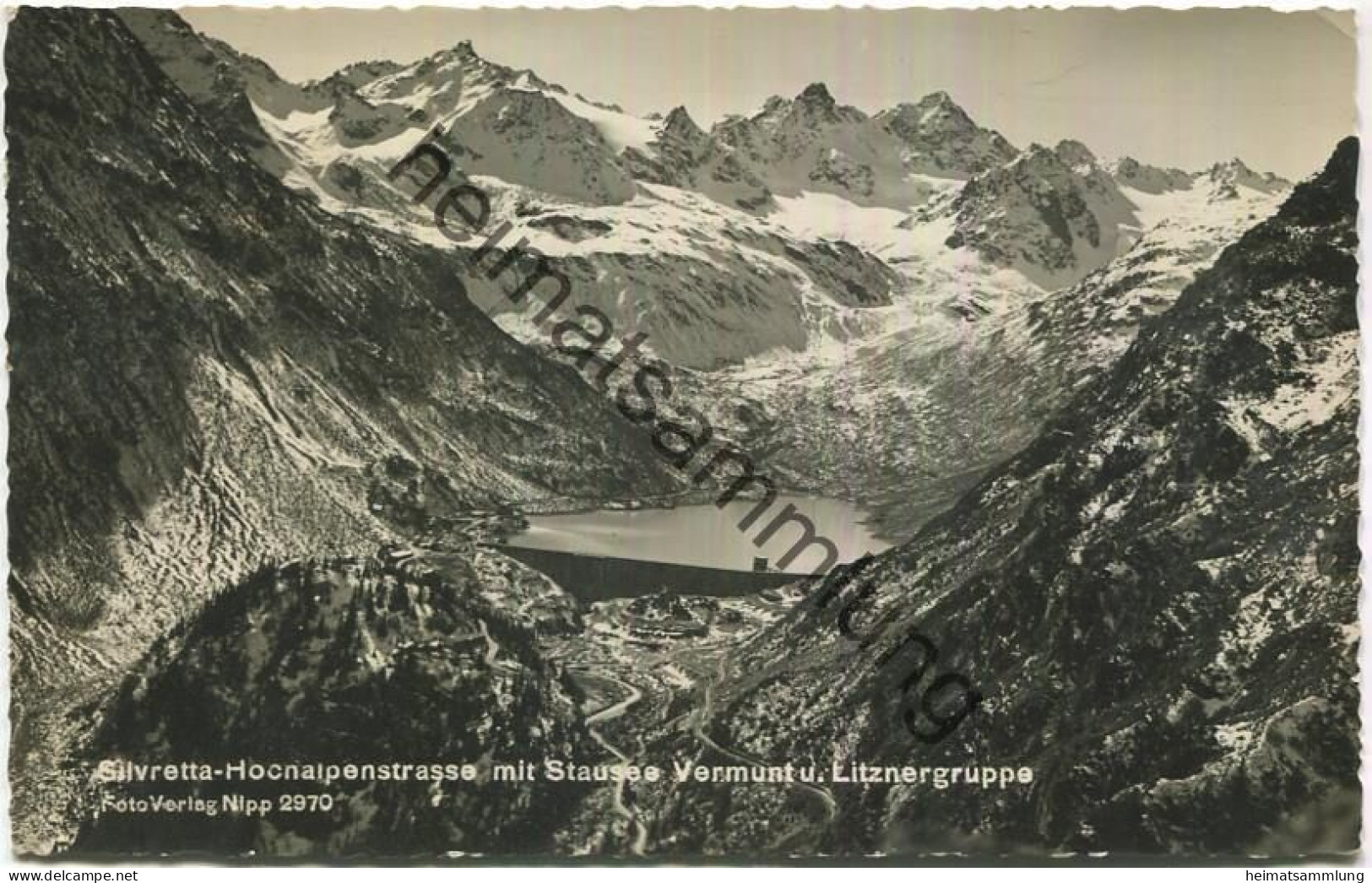 Silvretta-Hochalpenstrasse - Stausee Vermunt - Litznergruppe - Foto-AK - Verlag J Nipp Lustenau