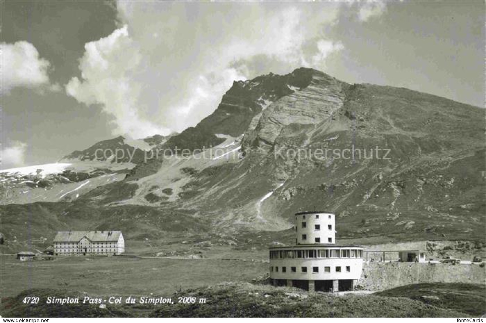 Simplon 2500m VS Col du Simplon Gebirgspass Berghotel Alpen