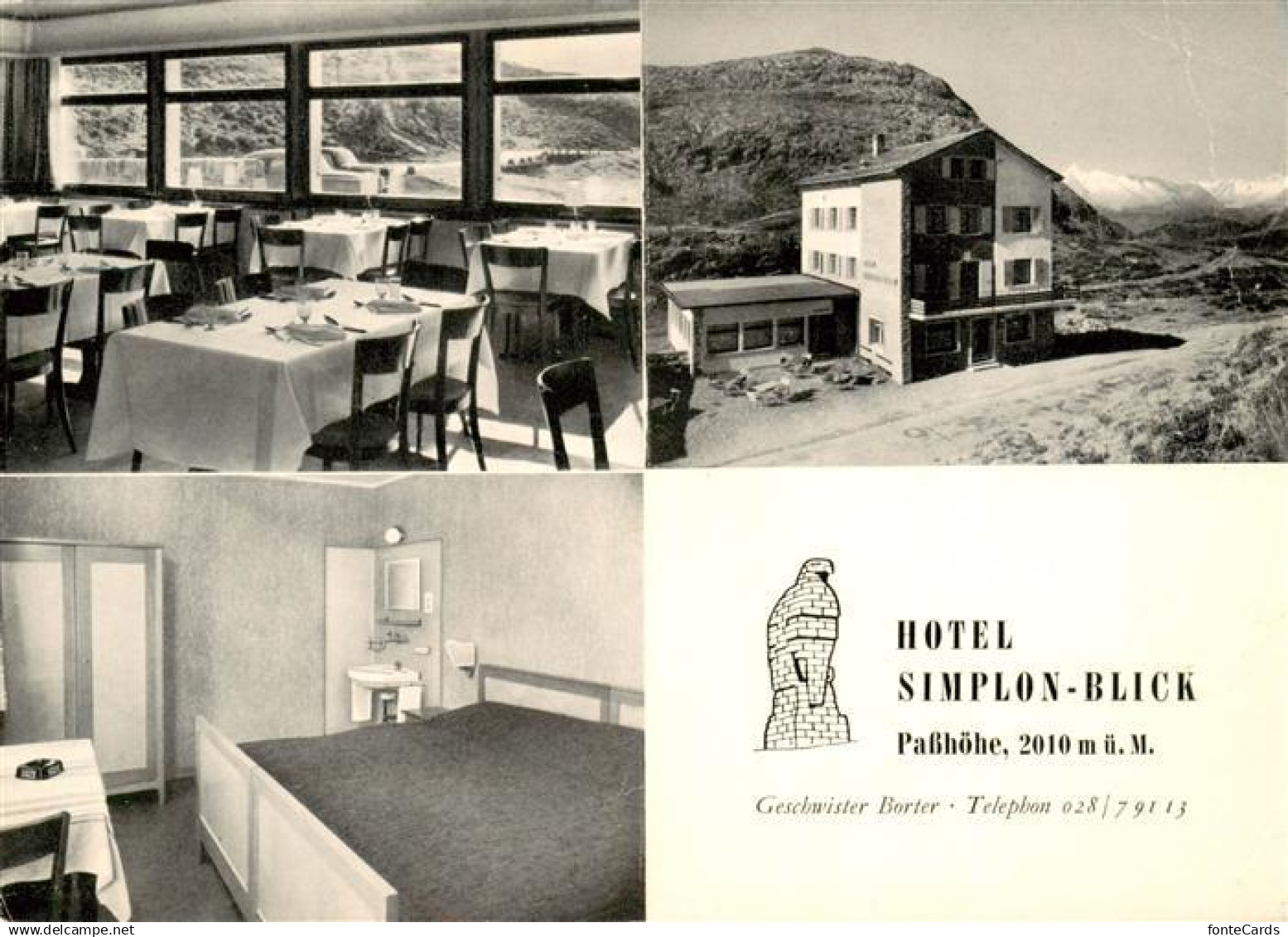 Simplon 2500m VS Hotel Simplon Blick Passhoehe Gastraum Zimmer