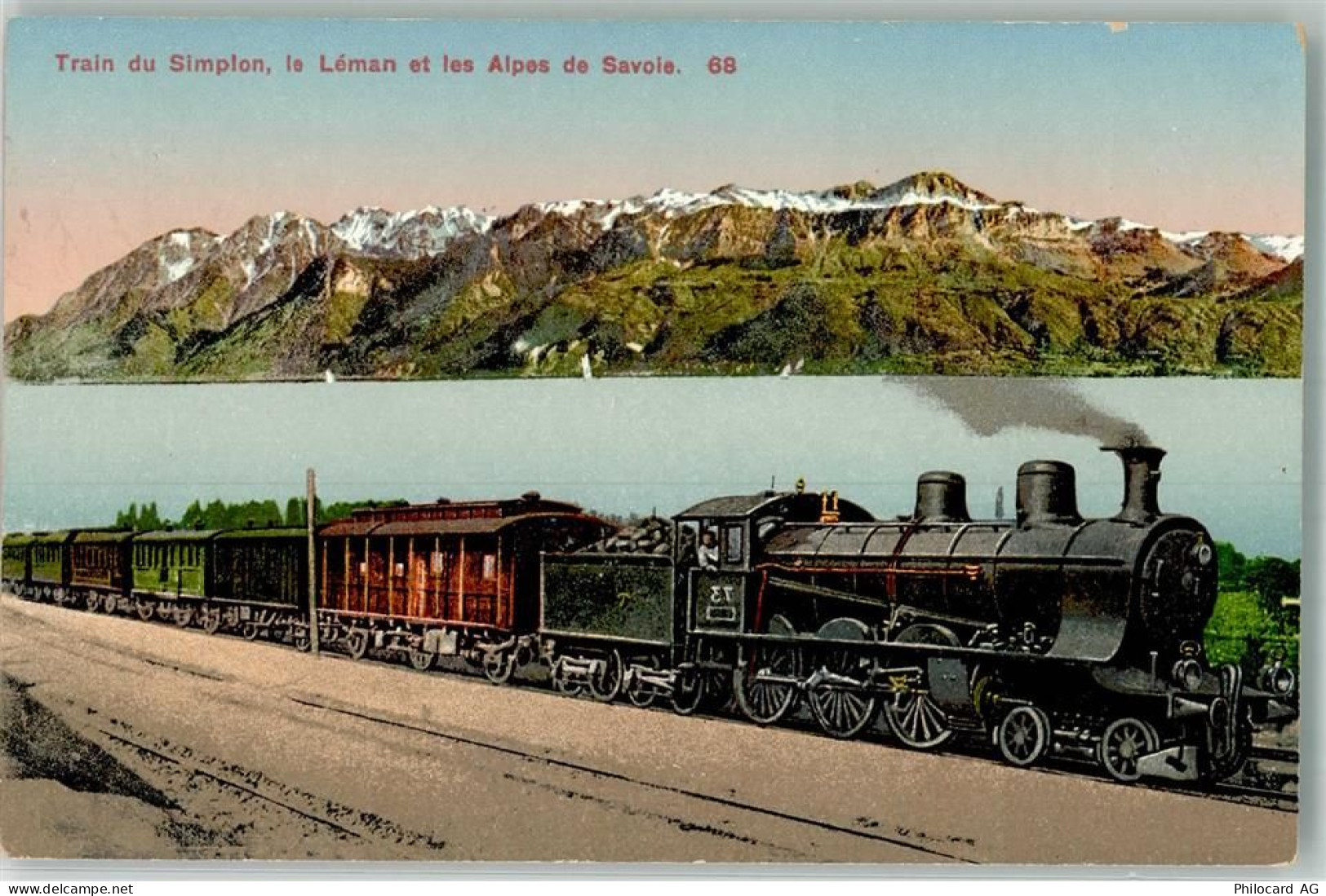 Simplon Berg Foto AK Eisenbahn Train du Simplon - 10735315