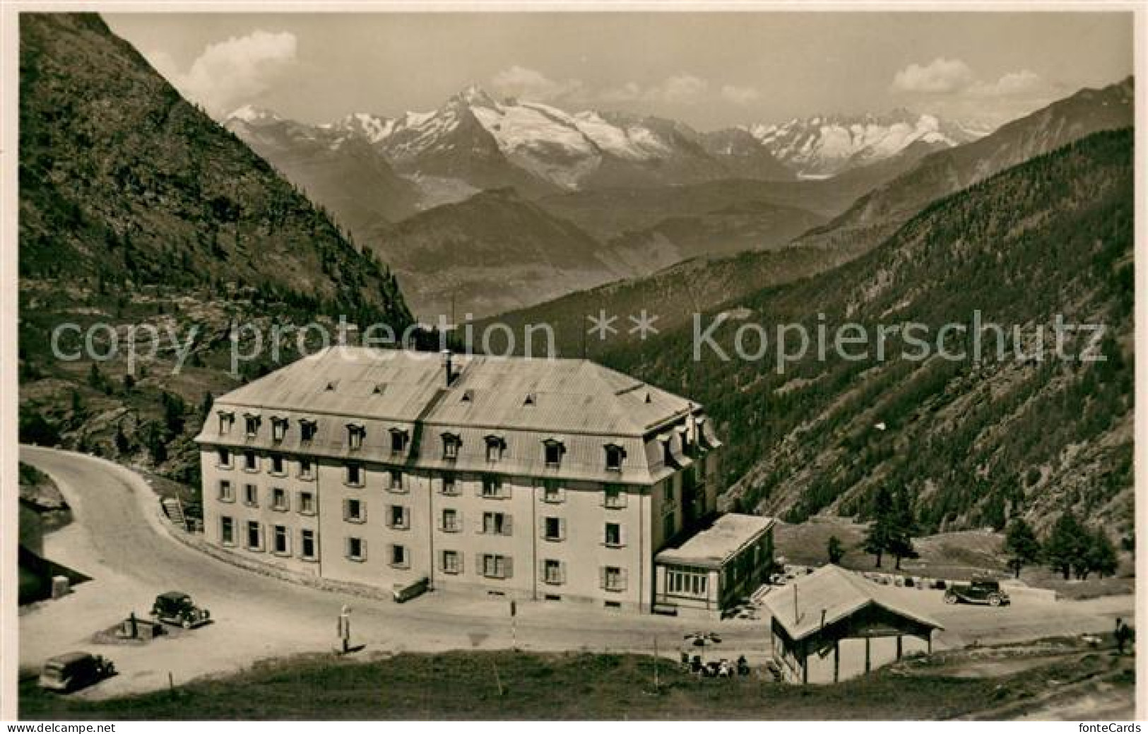 Simplon VS Simplon Passhoehe Gasthaus mit Berneralpen