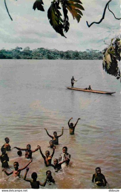 Afrique Noire - Afrique en Couleurs - 3441 - La Baignade - Carte Dentelée - CPSM format CPA - Voir Scans Recto-Verso