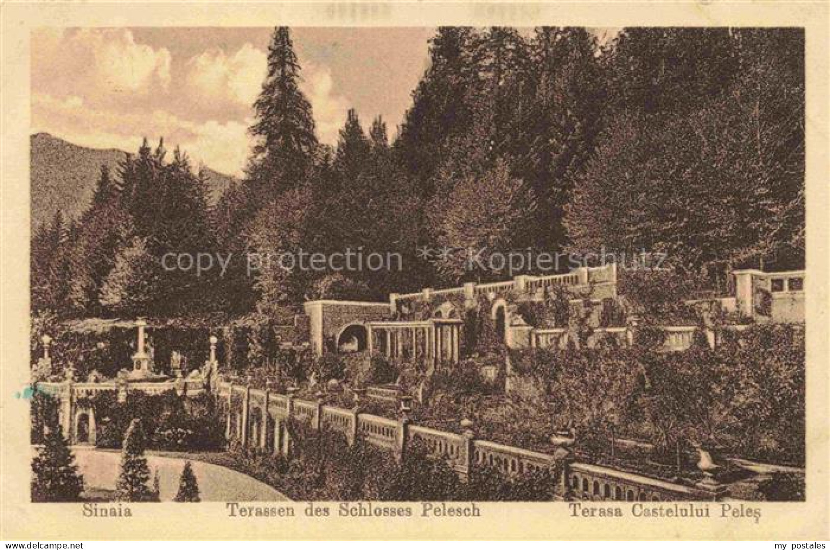 Sinaia RO Terrassen des Schlosses Pelesch