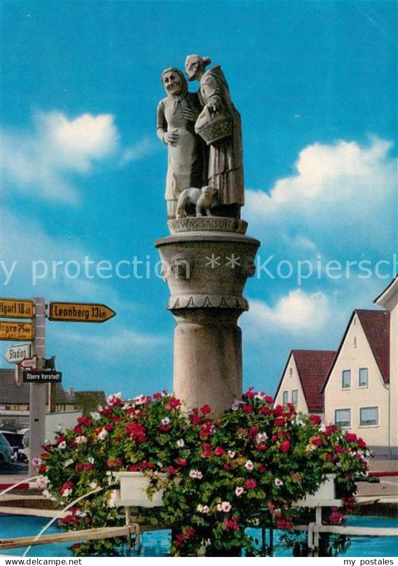 Sindelfingen Marktbrunnen mit Schwaetzweibern