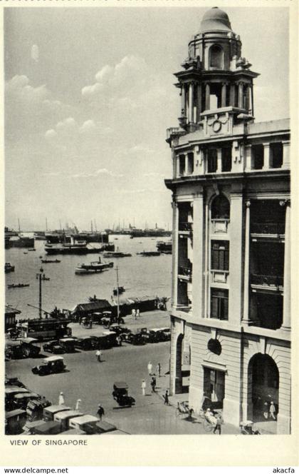 PC SINGAPORE VIEW OF SINGAPORE VINTAGE POSTCARD (b62333)