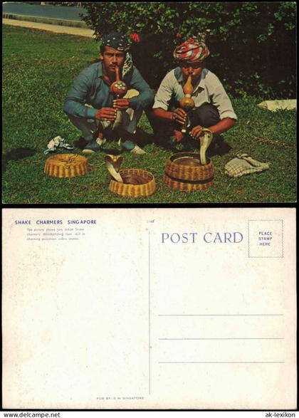 Postcard Singapur SHAKE CHARMERS 1972