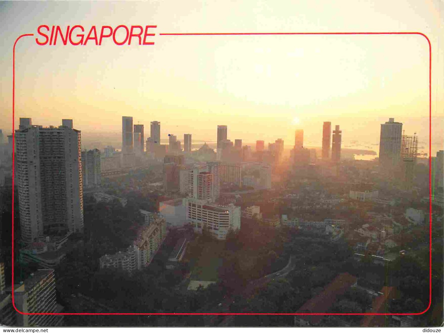 Singapour - Vue générale aérienne - immeubles - architecture - CPM - Voir Scans Recto-Verso