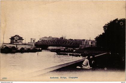 PC CPA SINGAPORE, ANDERSON BRIDGE, Vintage Postcard (b18684)