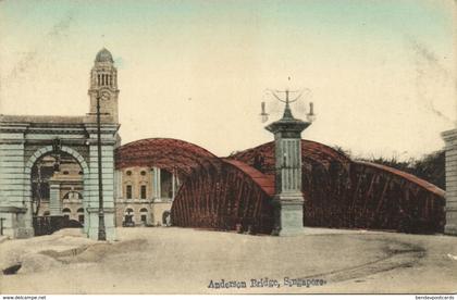 singapore, Anderson Bridge (1910s) Postcard