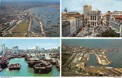 Singapore - Town and Telok Ayer Basin - Raffles Place - Singapore River - Singapore Harbour - Publ. Malayan Color Views