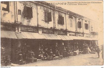 Singapour - Magasins de porteries chinoises - Chinesse poteries - Carte postale non voyagée