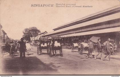 SINGAPORE - Singapour, Marché couvert, Postcard