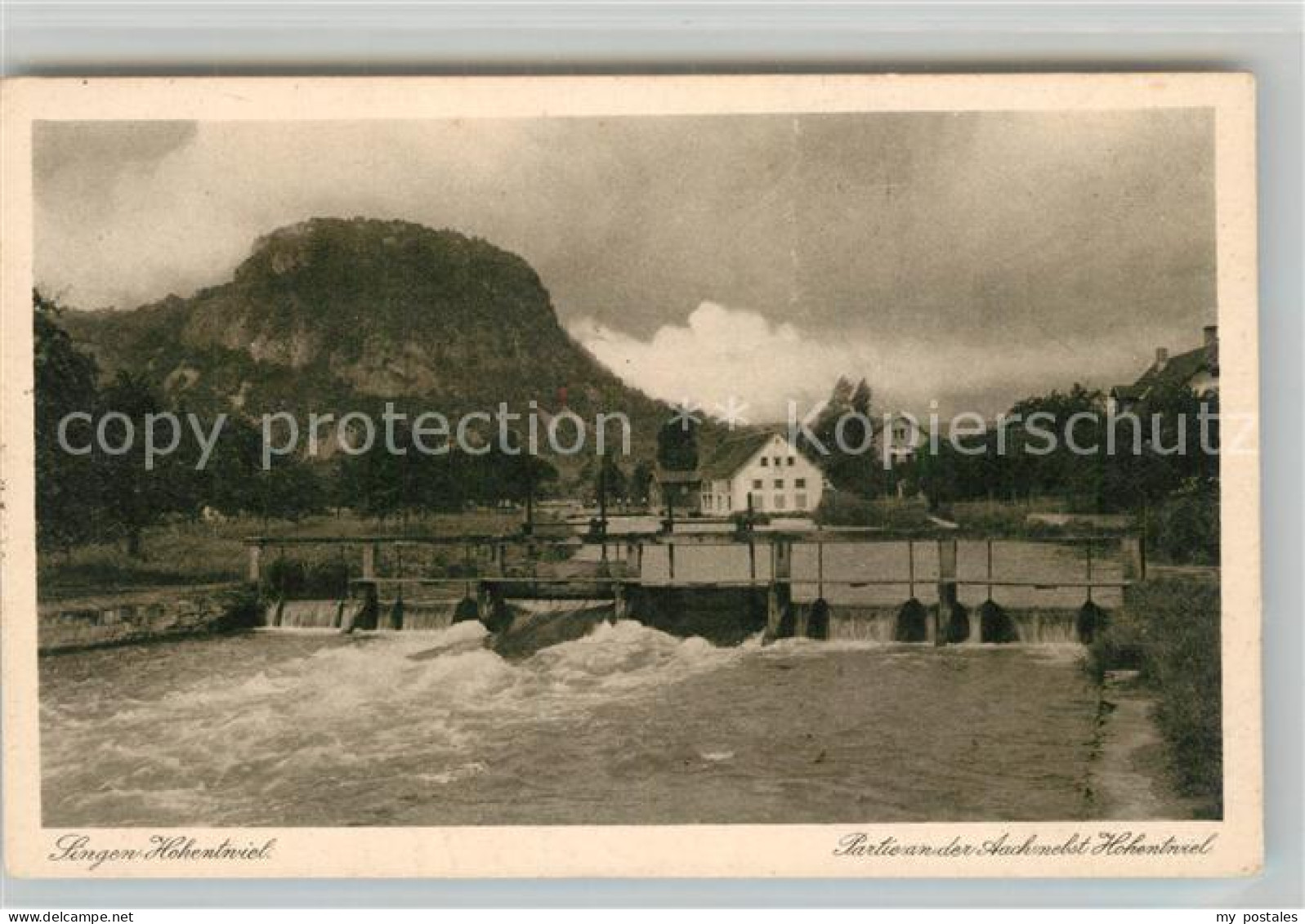 Singen Hohentwiel Aachpartie mit Hohentwiel