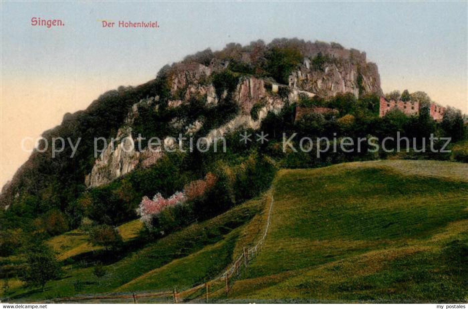 Singen Hohentwiel mit Gasthaus Hohentwiel