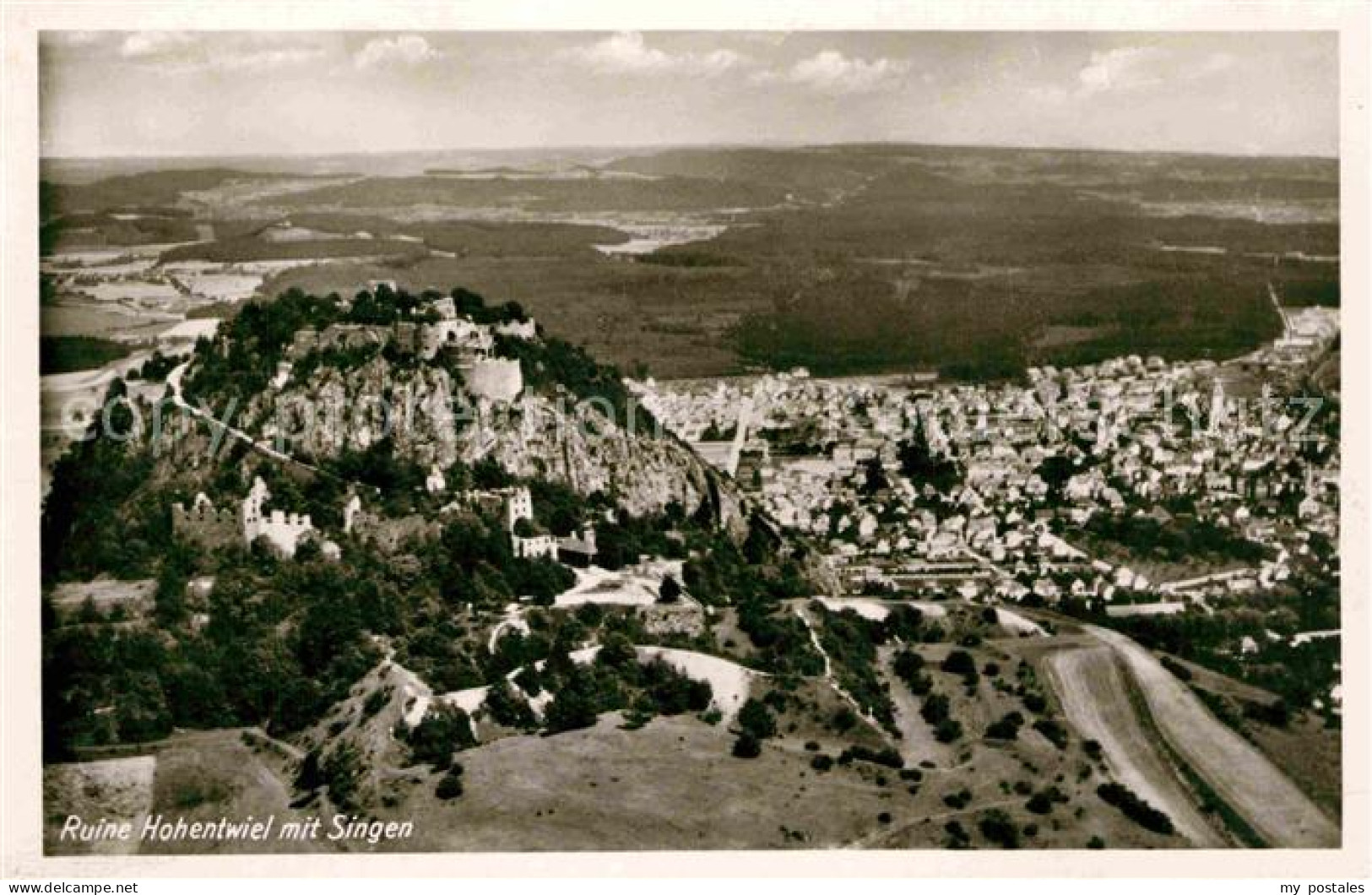 Singen Hohentwiel Ruine Hohentwiel Fliegeraufnahme