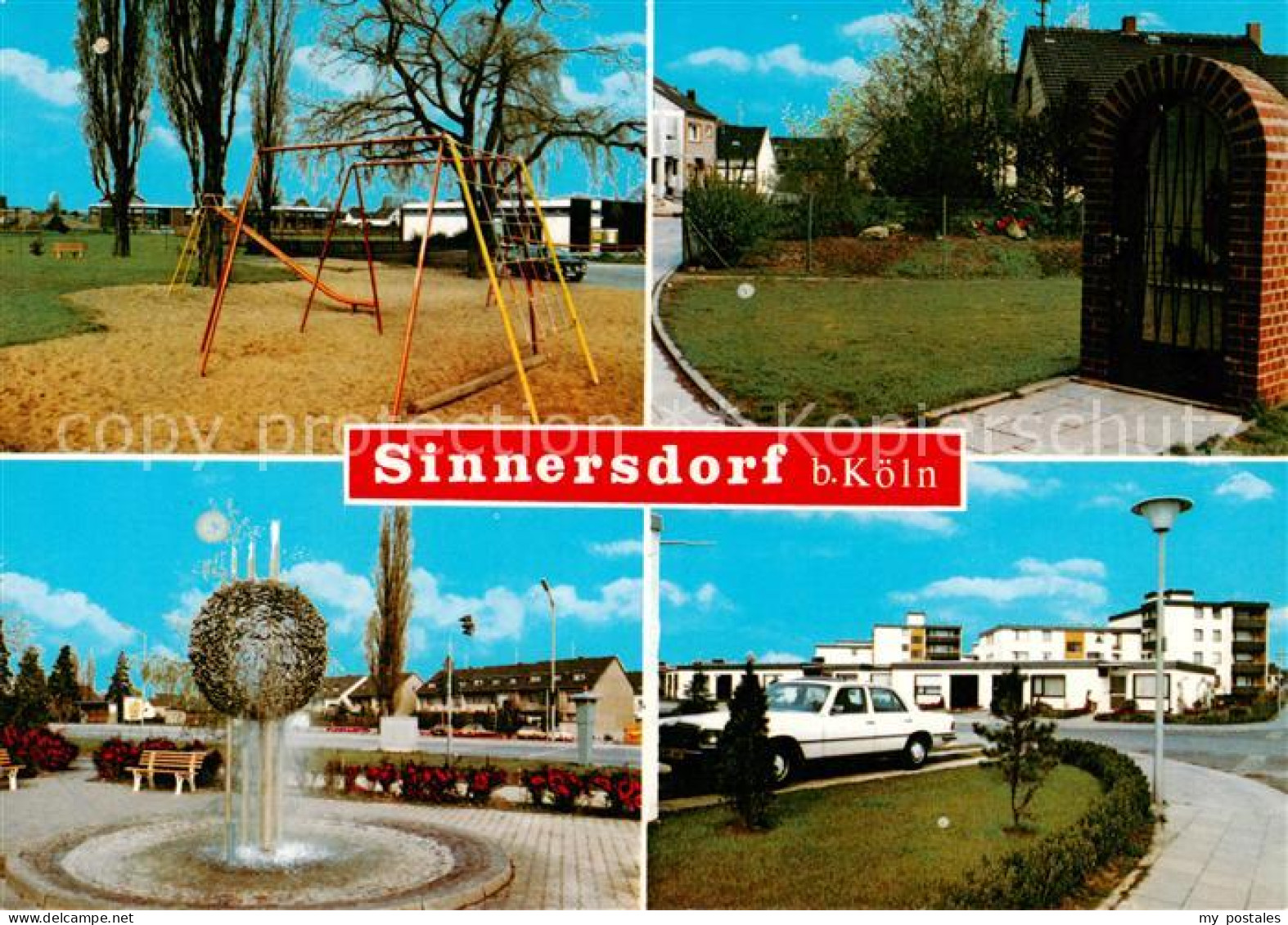 Sinnersdorf Koeln Pulheim Rheinland Spielplatz Brunnen Teilansichten