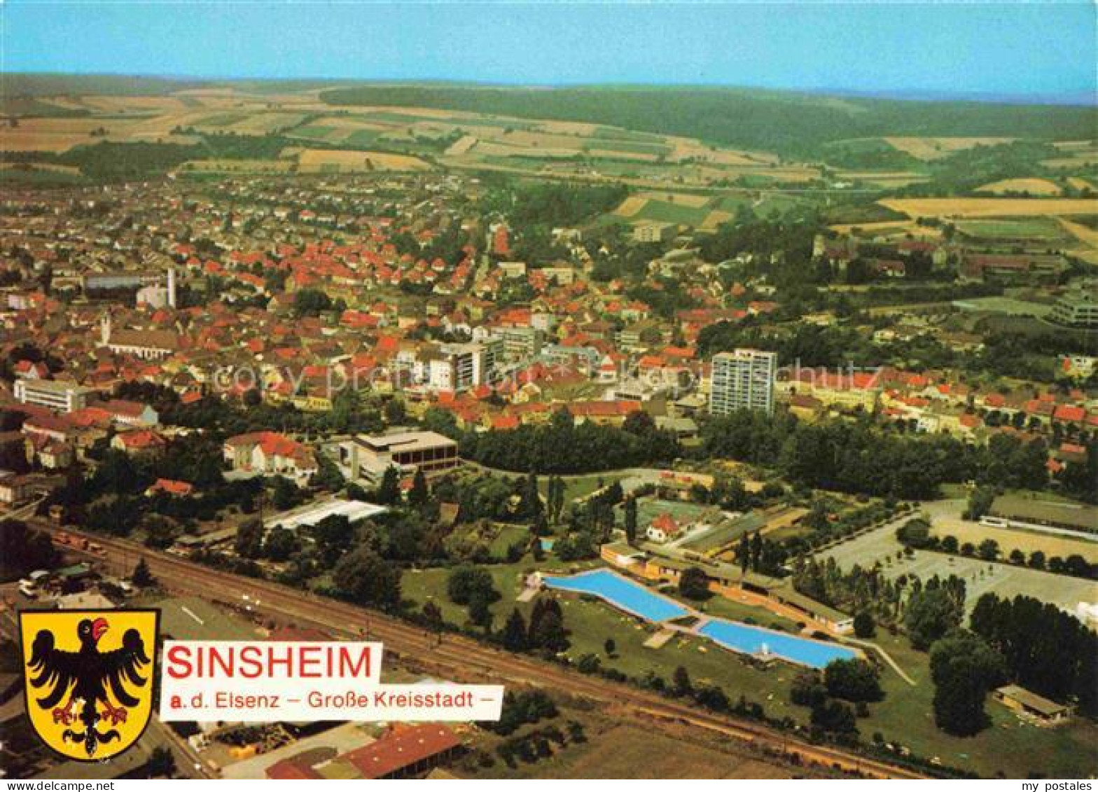 Sinsheim Elsenz Fliegeraufnahme