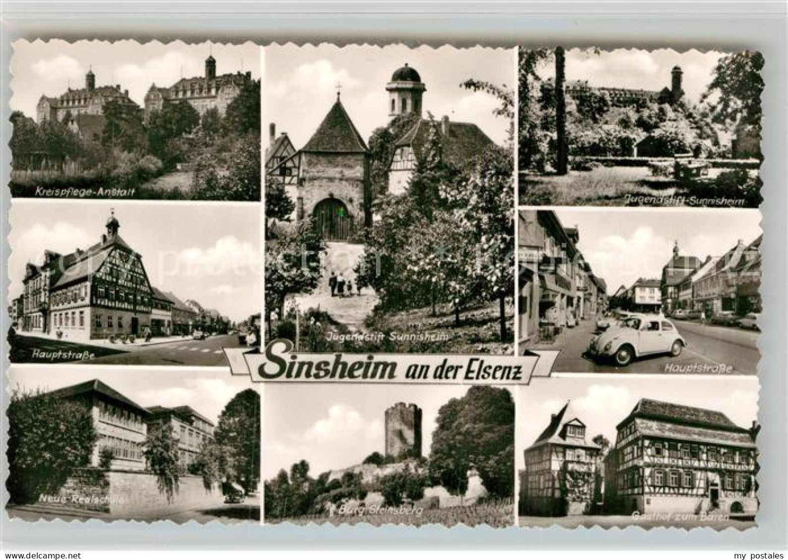 Sinsheim Elsenz Kreispflegeanstalt Hauptstrasse Fachwerkhaus Schule Jugendstift
