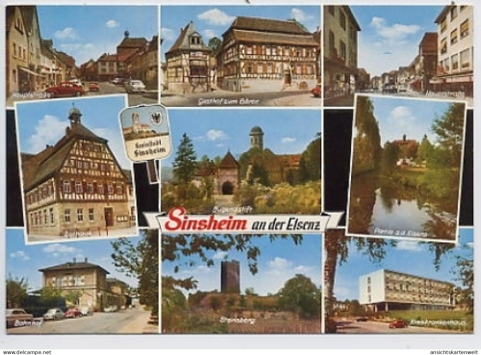 Sinsheim/Elsenz Mehrbildkarte Gasthof Bären ngl #32.238