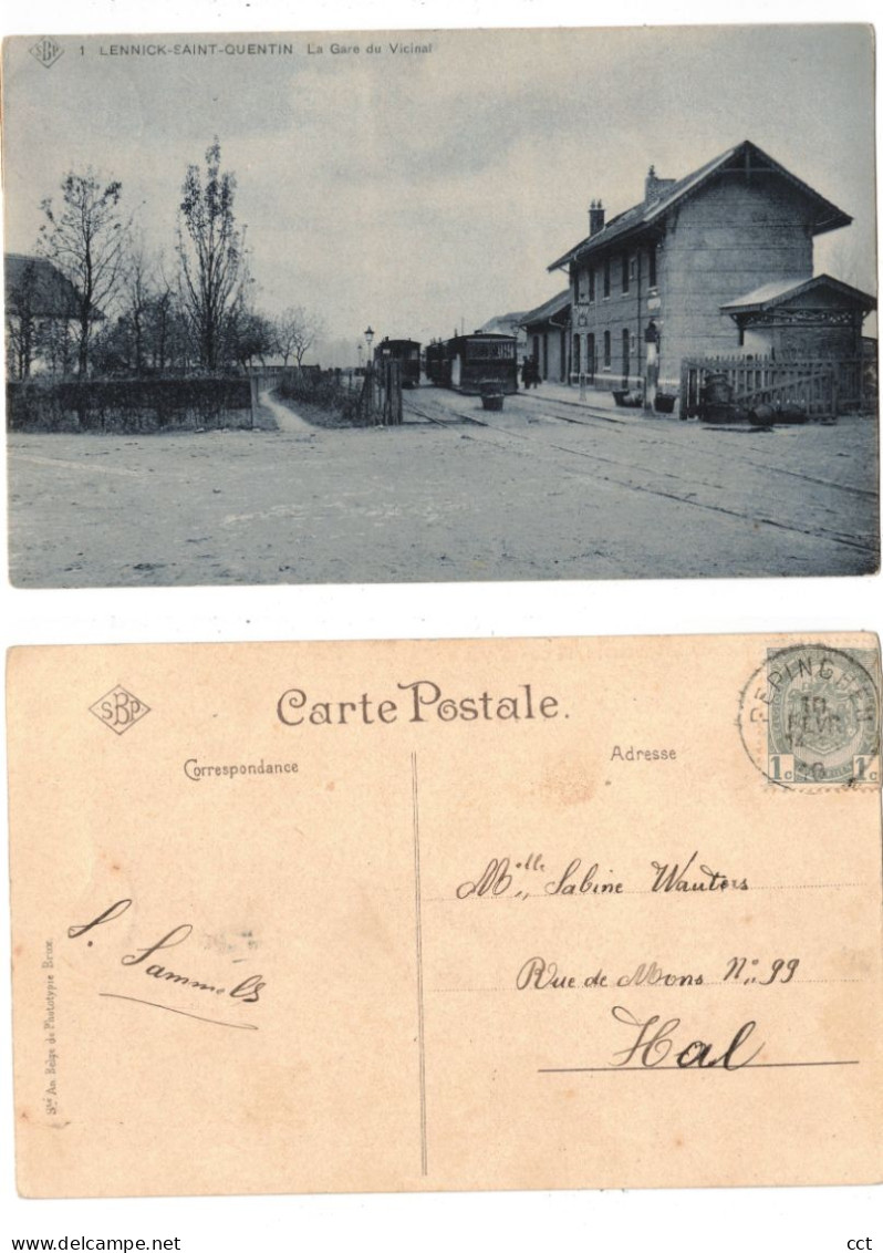 Sint-Kwintens-Lennik   Lennick-Saint-Quentin   La Gare du Vicinal  TRAM VAPEUR   Edit SBP n° 1