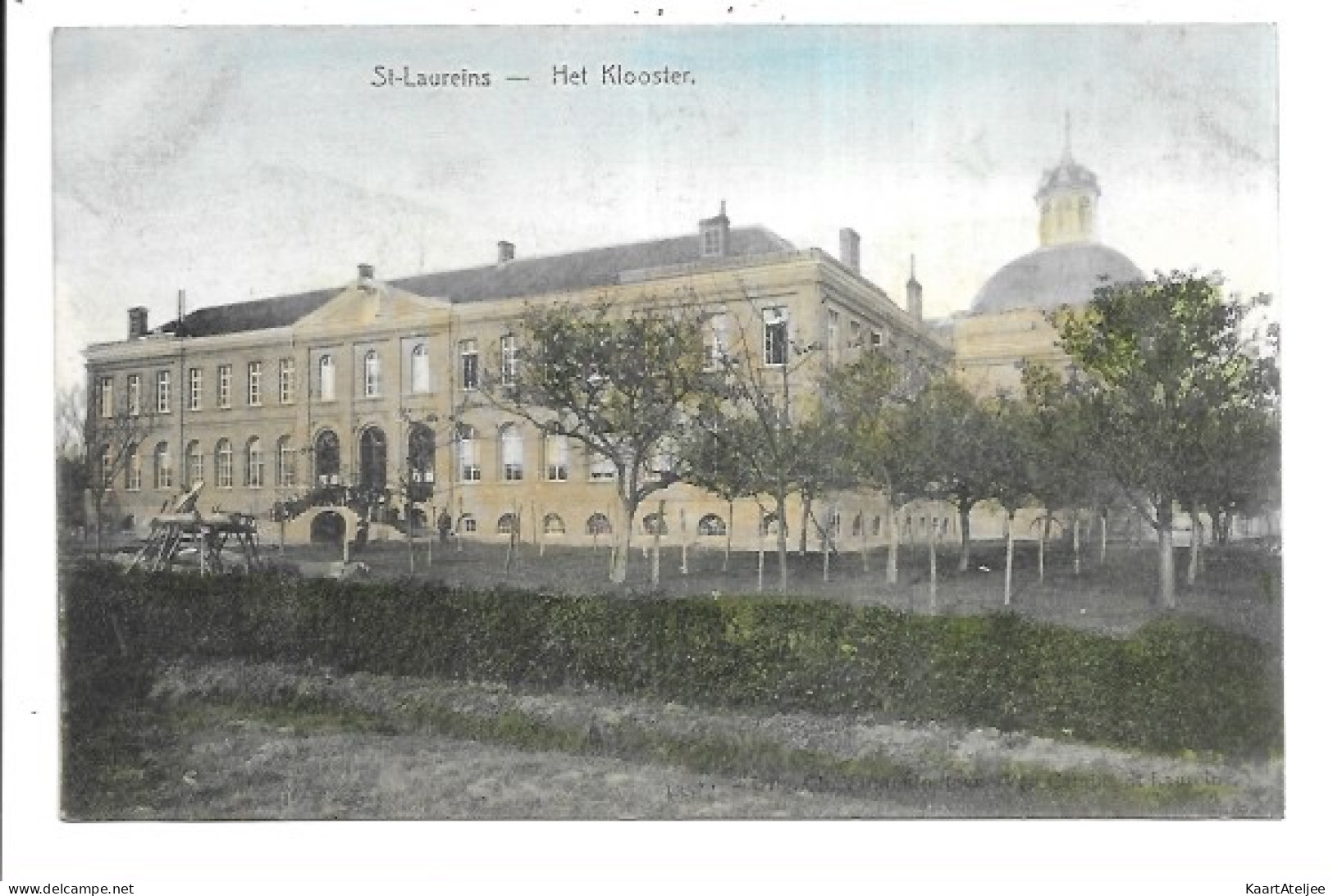Sint-Laureins - Het klooster (in kleur).