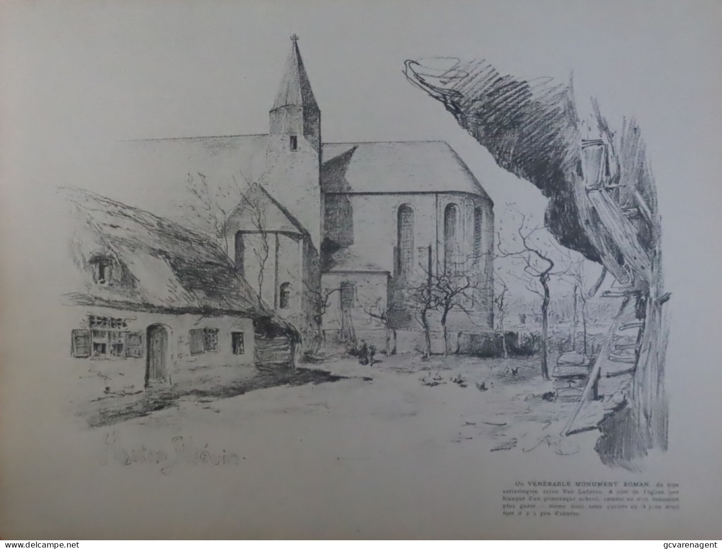 SINT LIEVENS HOUTEM.     KERK  PRINT. A.HEINS    360 X 270 MM