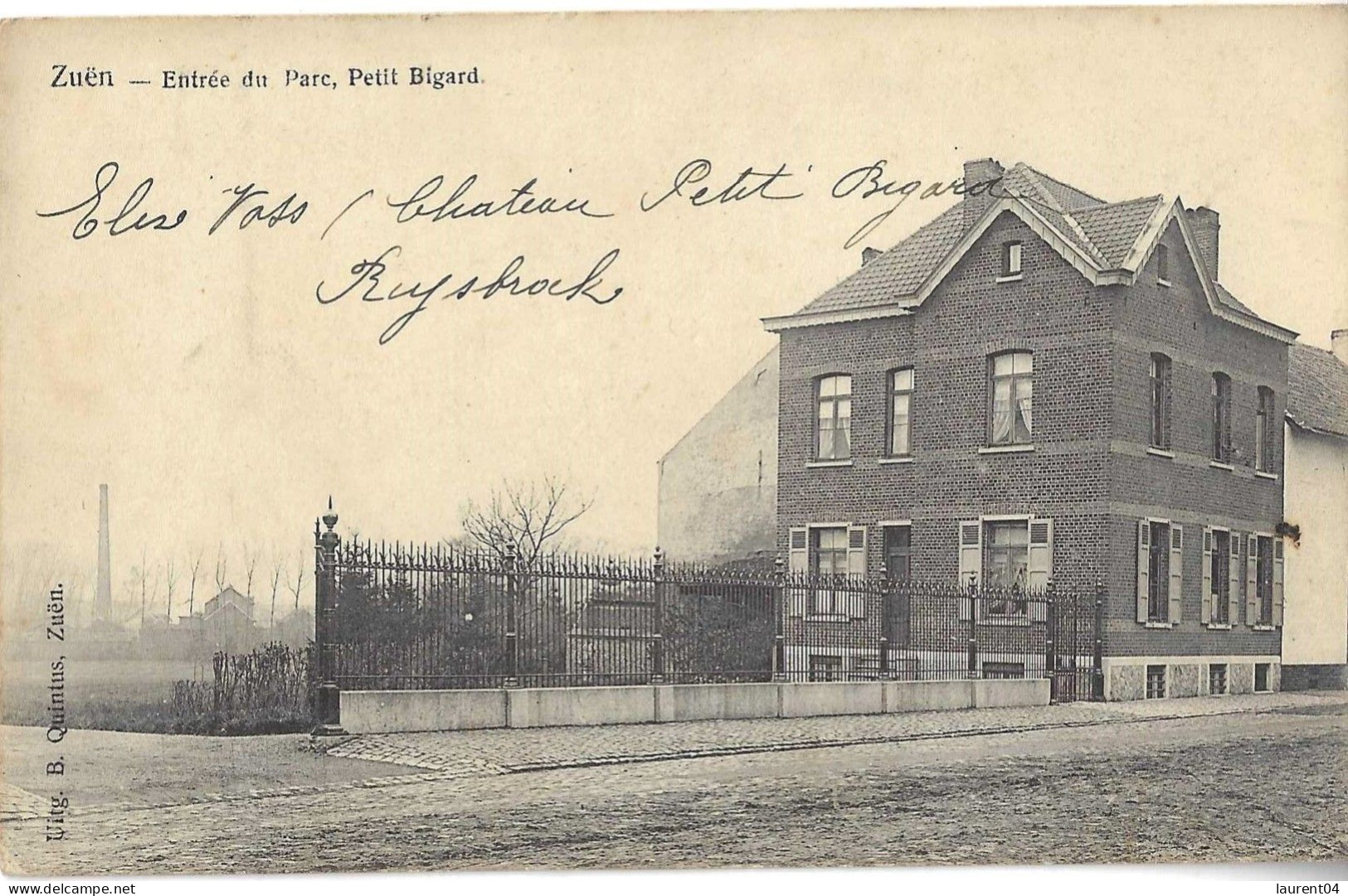 SINT PIETERS LEEUW. ZUEN.  ENTREE DU PARC. PETIT BIGARD..