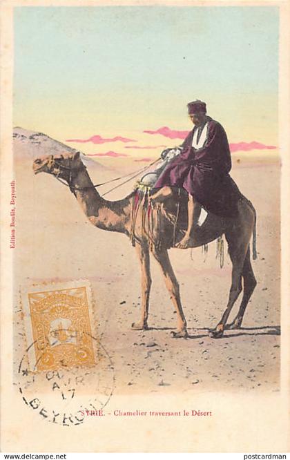 Syrie - Chamelier traversant le désert - Ed. Bonfils