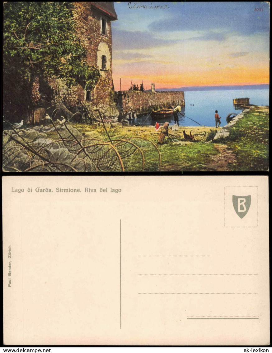 Sirmione Lago di Garda Sirmione Riva del lago Haus am Gardasee 1910