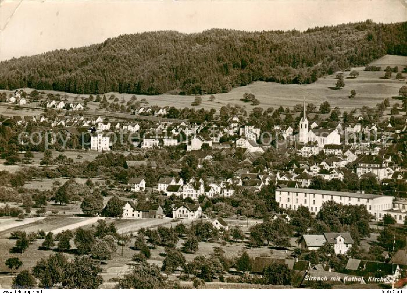 Sirnach Ansicht mit Katholischer Kirche