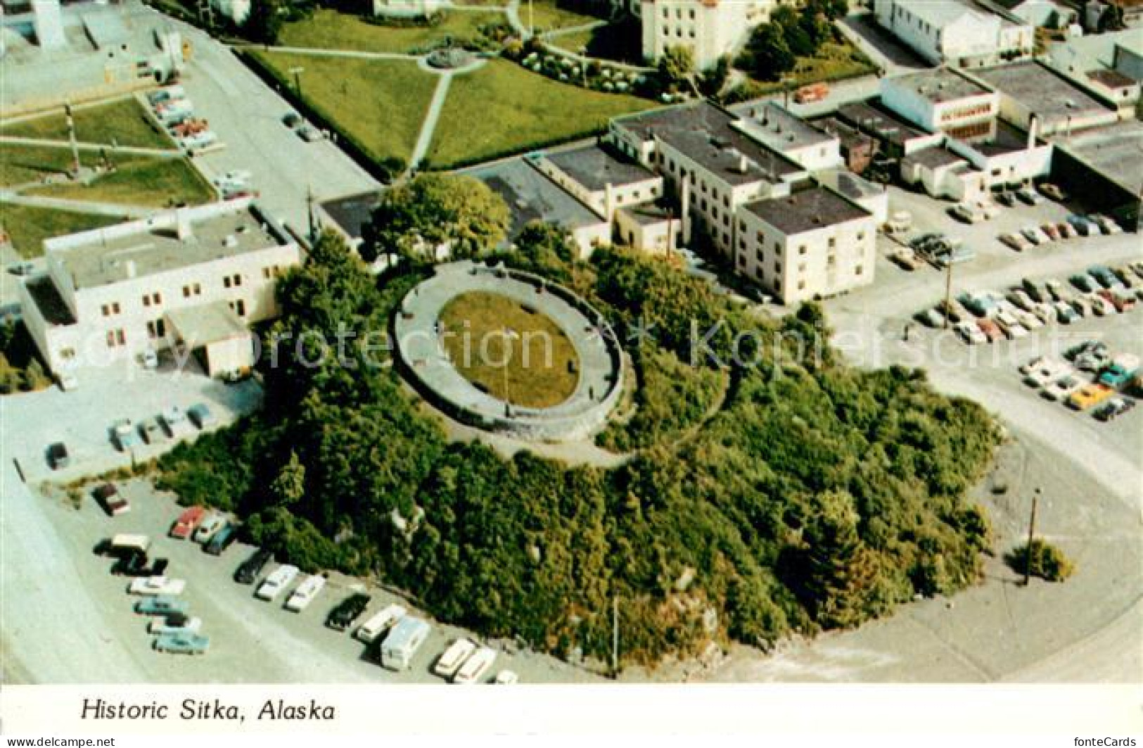 Sitka Alaska Fliegeraufnahme Pioneer Home and baranof Hill