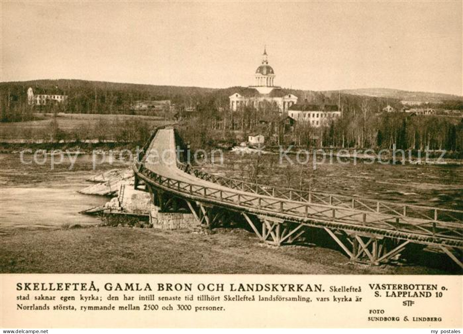 Skelleftea Gamla Bron och Landskyrkan