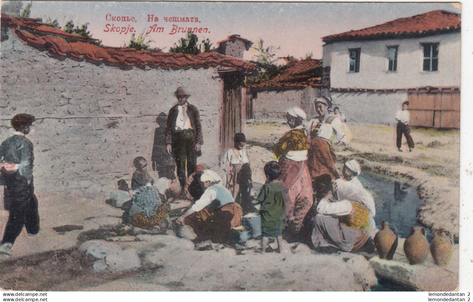 Skopje. Am Brunnen. *