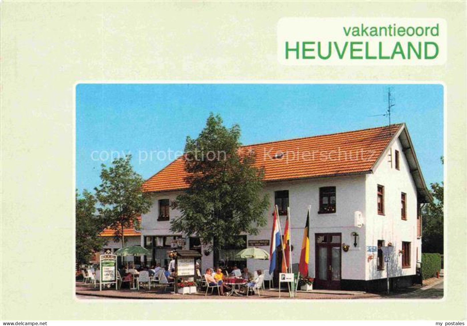 Slenaken Gulpen Limburg NL Vakantieoord-Heuvelland Gasthof Terrasse Flaggen Heuv