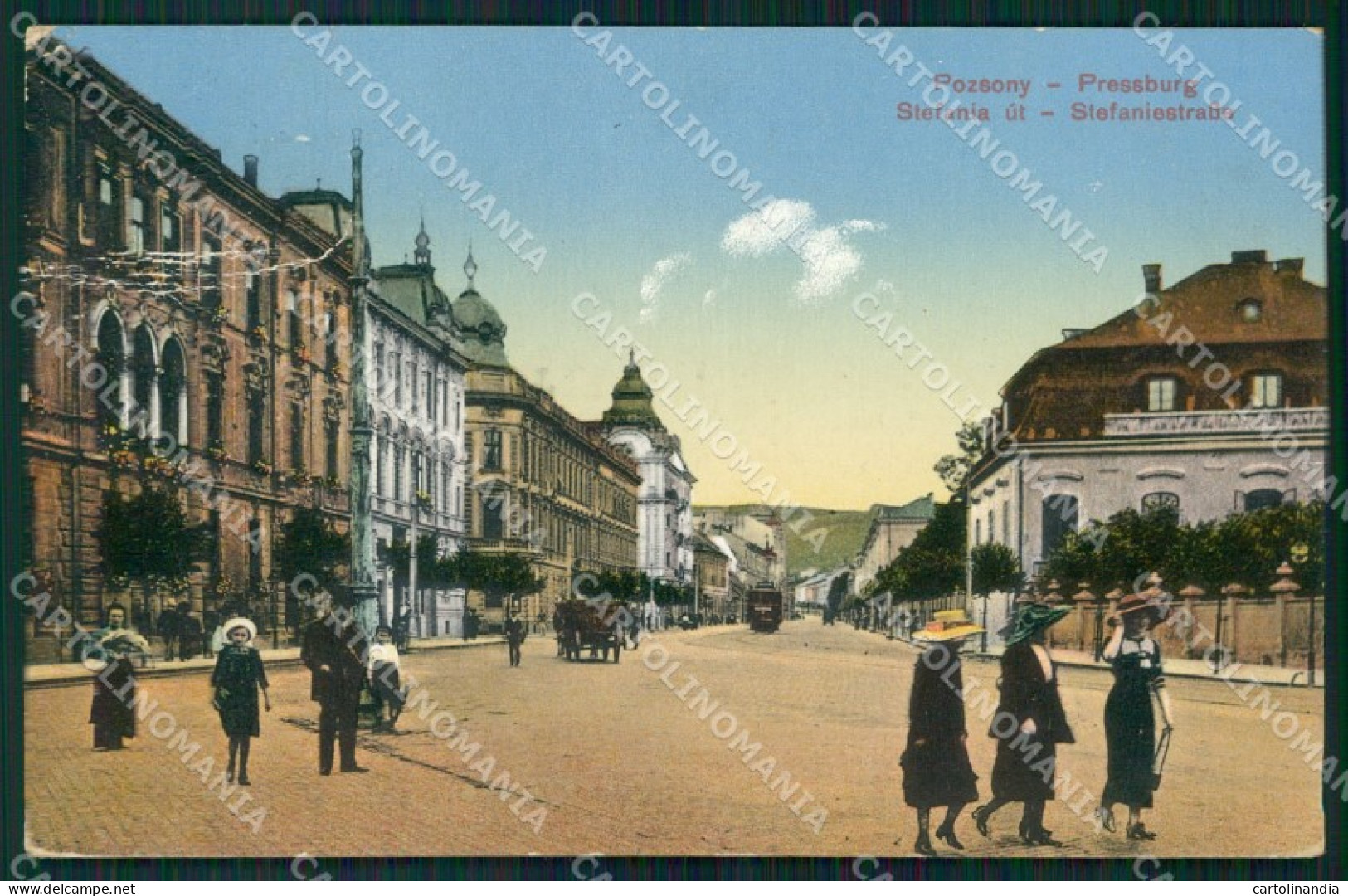 Slovacchia Bratislava Pozsony CREASES postcard XC3186