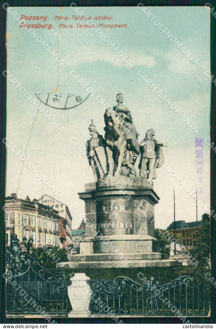 Slovacchia Bratislava Pozsony TEAR CREASED postcard XC3191