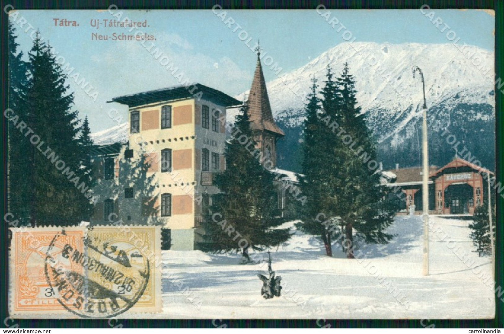 Slovacchia Slovakia Magas Tatra postcard XC3361