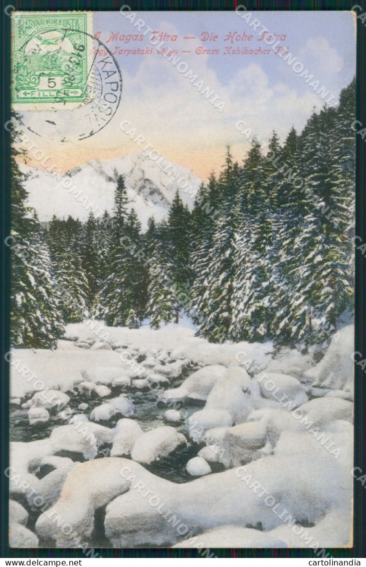 Slovacchia Slovakia Magas Tatra postcard XC3384