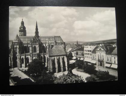 KOSICE dom cathedral cancel slight folded corner postcard CZECHOSLOVAKIA Slovakia