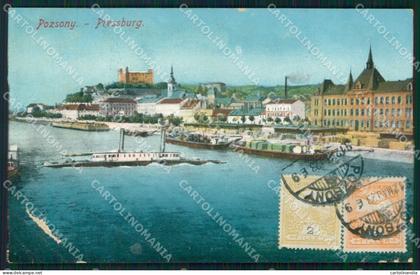 Slovacchia Bratislava Pozsony ABRADED postcard XC3192