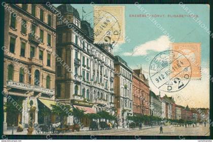 Slovacchia Slovakia Budapest Erzsebet Korut CREASE postcard XC3274
