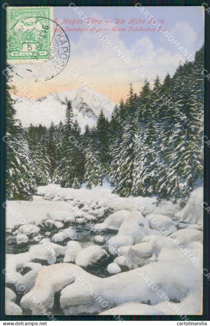 Slovacchia Slovakia Magas Tatra postcard XC3384