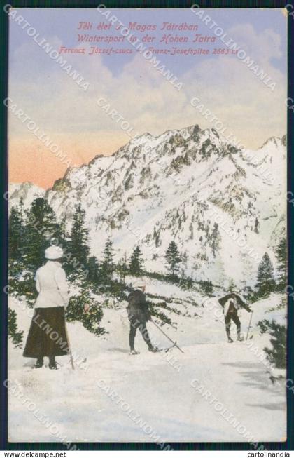 Slovacchia Slovakia Magas Tatra Ski postcard XC3324