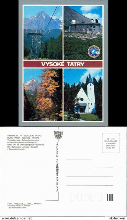 .Slowakei VYSOKÉ TATRY, Astronomický ústav SAV Lomnick  Tatranskej Lomnice 1985