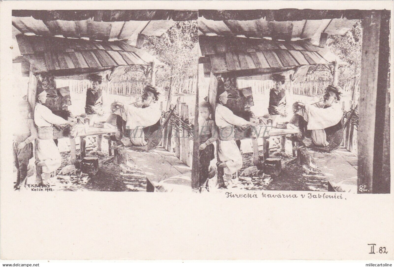 SLOVAKIA - Turecka kavarna u Jablonici - Stereoskopicka - Jablonia