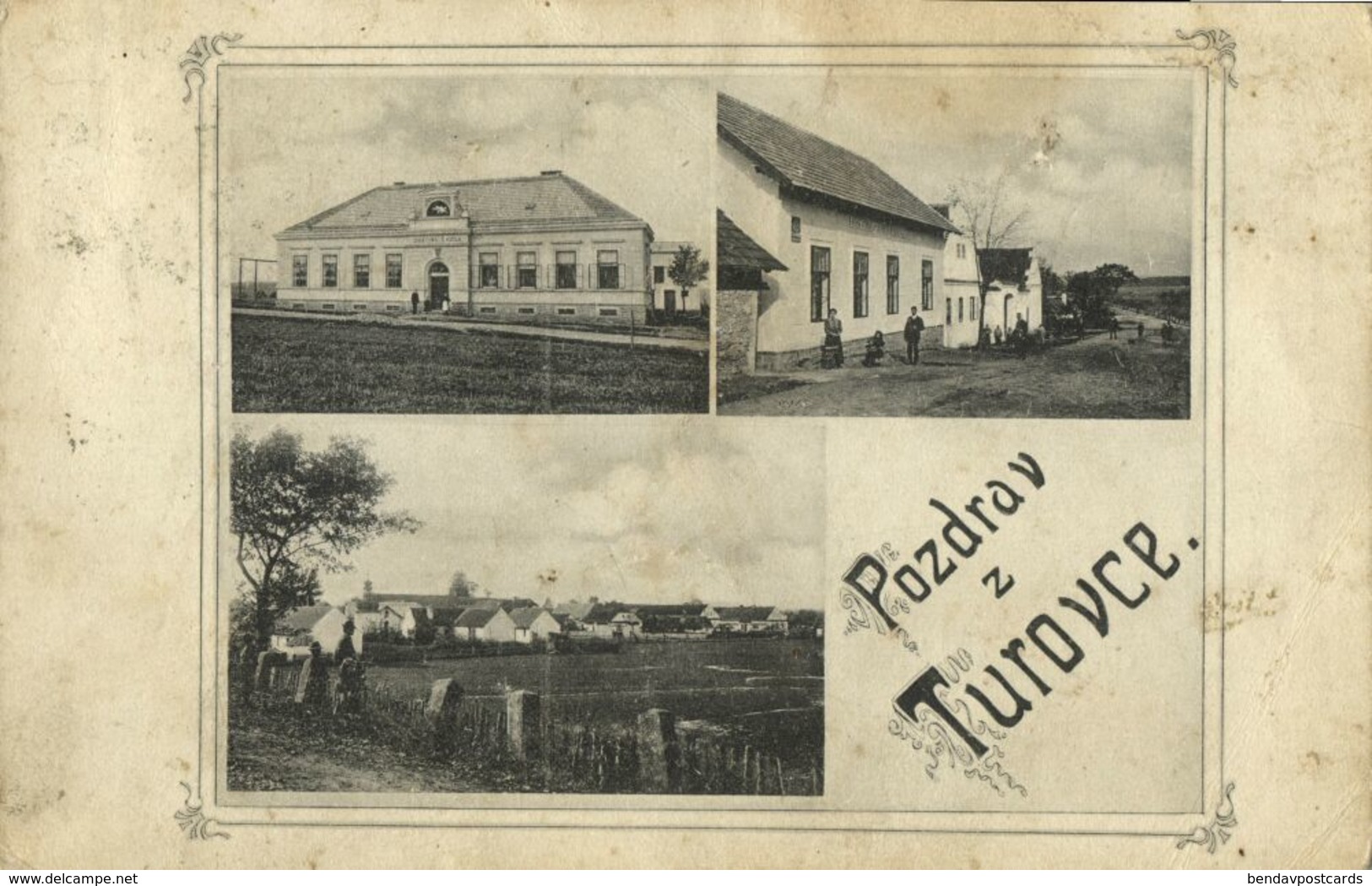 slovakia, TUROVCE, Multiview, Obecna Skola (1905) Postcard