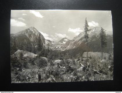 VYSOKE TATRY dolina Mlynica Strbske Solisko High Tatras mountains 1968 cancel postcard SLOVAKIA