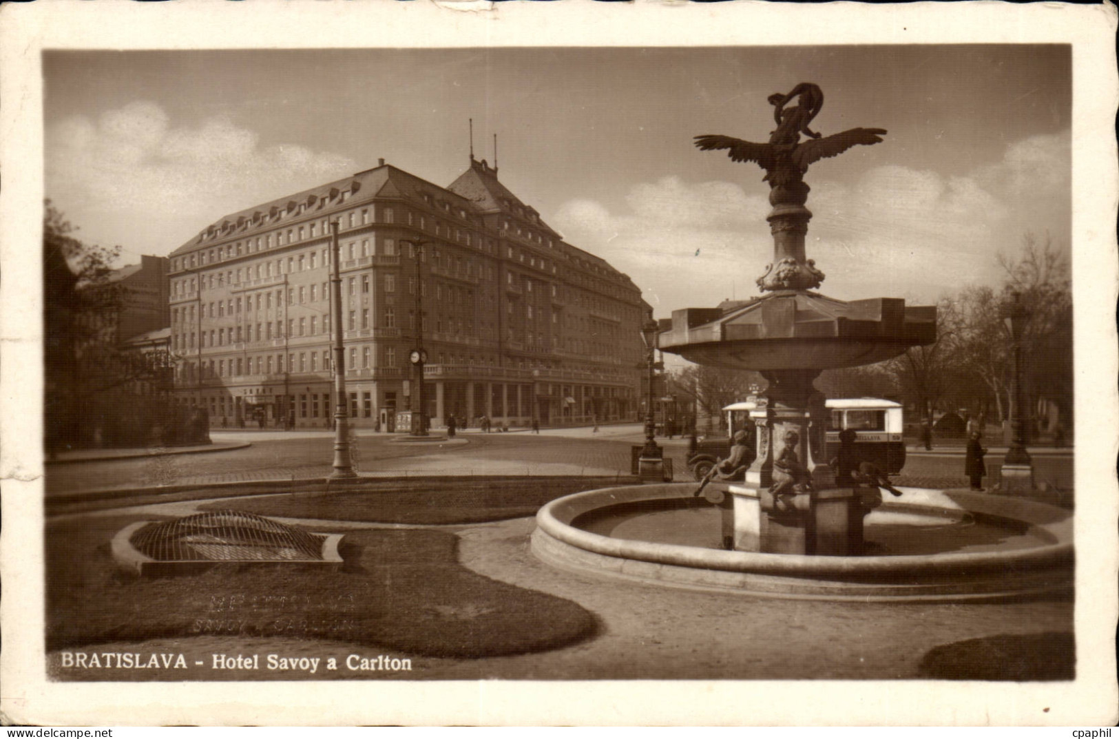 Slovaquie Slovakia Bratislava CPA Hotel SAvoy a Carlton